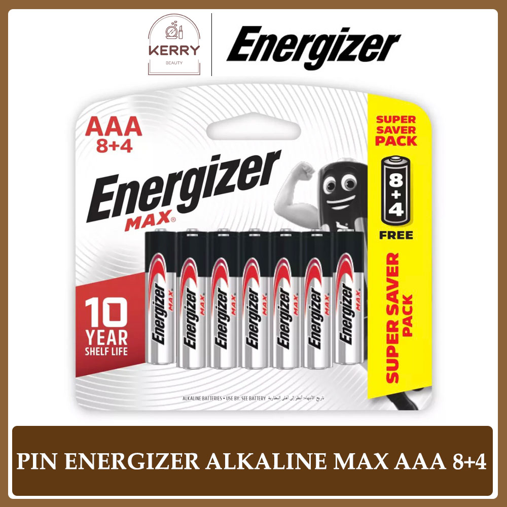 Pin energizer alkaline max aaa e92 8+4