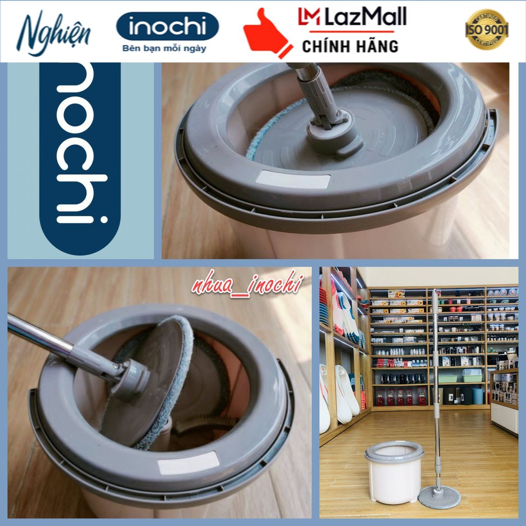 Bộ cây lau nhà tròn xoay 360 inochi sm31