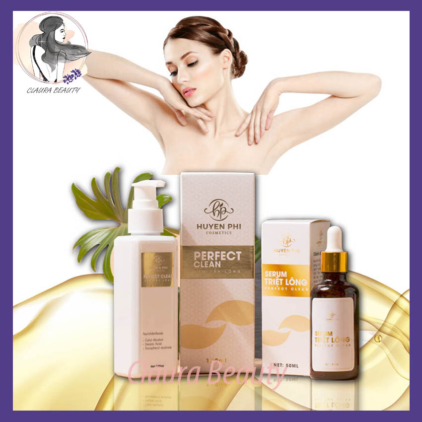 [HCM][MUA 1 TẶNG 1] Kem Tẩy Lông Perfect Clean Huyền Phi 120ml Triệt Lông Nách Triêt Lông Vùng Kín Lông Tay Chân Cơ thể An Toàn Tại Nhà - TẶNG KÈM Serum Ức Chế Mọc Lông Huyền Phi Claura Beauty