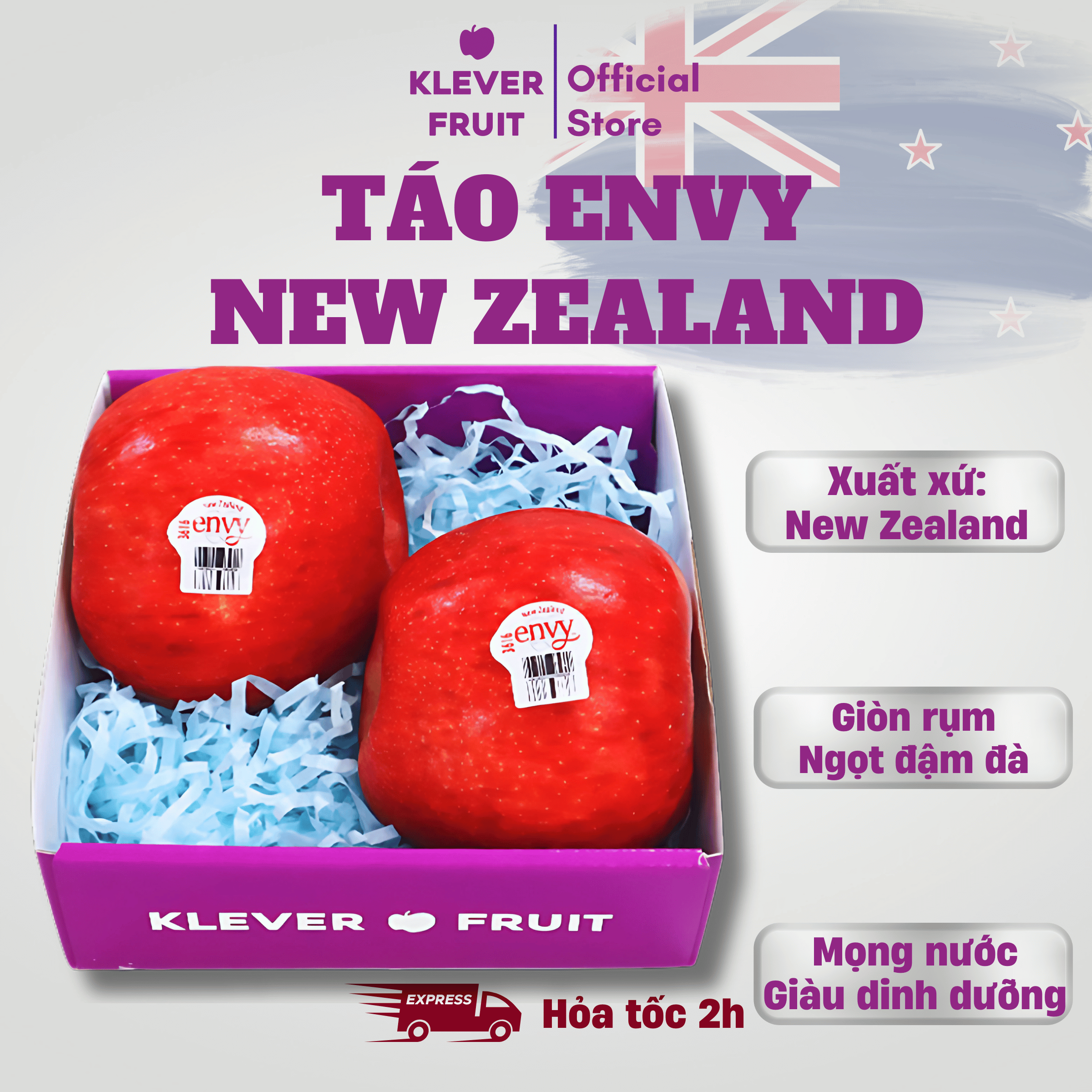 Táo Envy New Zealand - New Zealand Envy Apples - Giòn Ngọt Mọng Nước - Trái Cây Nhập Khẩu Chính Ngạch Klever Fruit