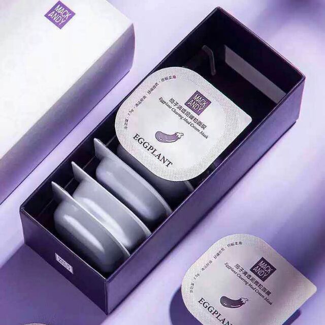 [HÀNG MỚI VỀ] MẶT NẠ BÙN CÀ TÍM MACK ANDY Nạ bùn hoạt tính hút mụn cấp ẩm da Mud Cream Mask Mack Andy với tinh chất Cà Tím Eggplant cung câp ẩm giảm mụn cho an toàn cho da nhạy cảm