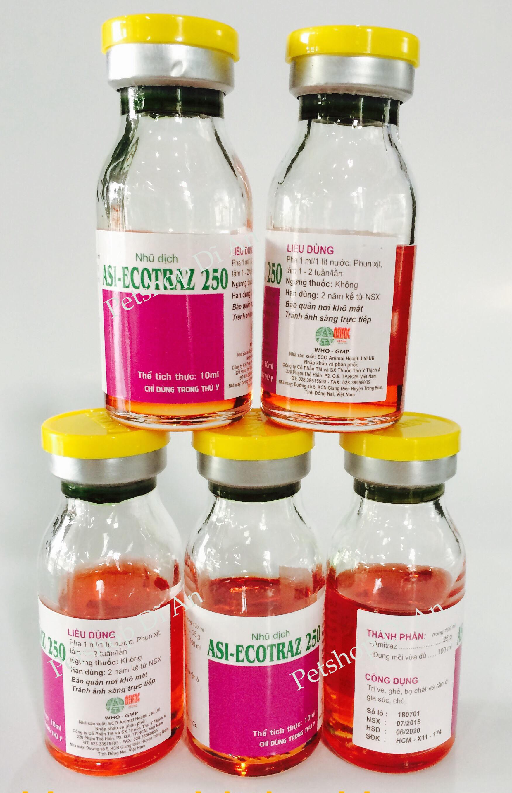 5 Chai 10ml Phòng Trị Ve Rận Bọ Chét Ghẻ Cho Vật Nuôi - pha tắm ve ghẻ chó mèo – Ecotraz