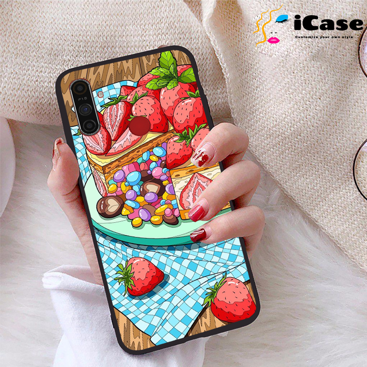 Ốp lưng realme c3 viền dẻo tpu bst trái cây