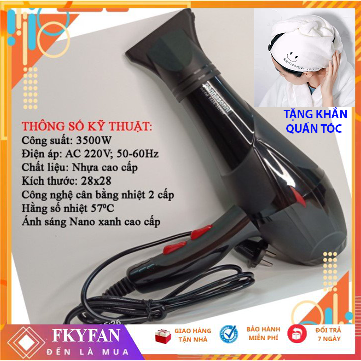 Máy sấy tóc 2 chiều nóng lạnh công suất lớn panasonc-3500w máy sấy pana sonic dễ dàng tạo kiểu tóc, tích hợp công nghệ bảo vệ tóc không gẫy gọn hư tổn, bh 1 đổi 1