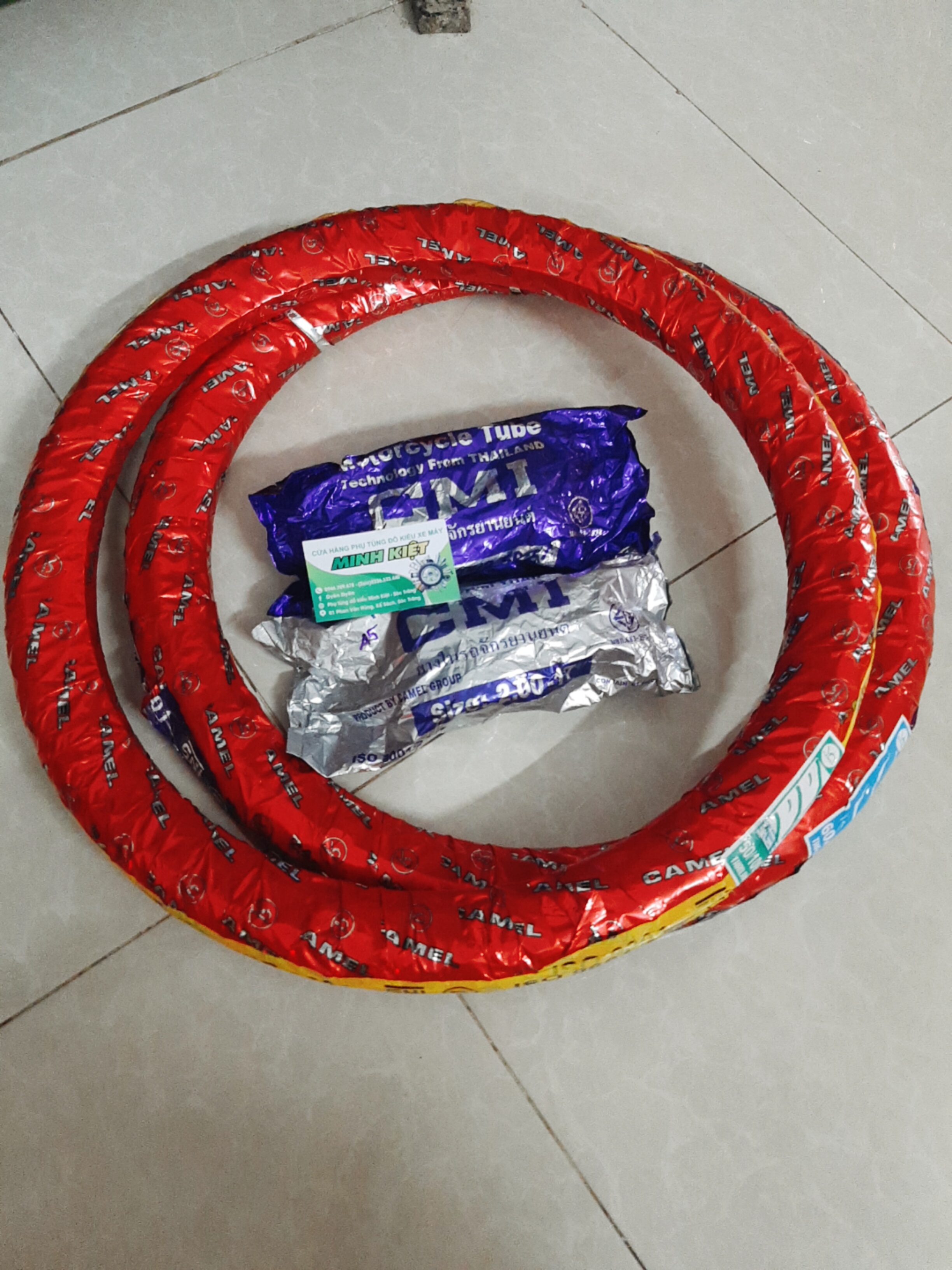 COMBO 2 Vỏ Camel 50/100-17 và 60/80-17 và 2 Ruột Camel