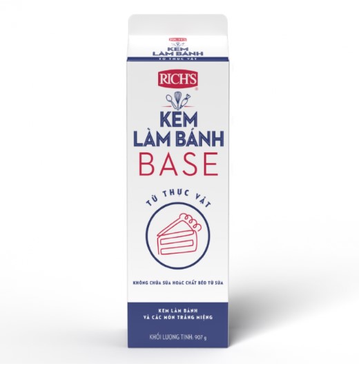 Kem làm bánh / pha chế đa dụng (Whip Topping Base Rich 907gam)