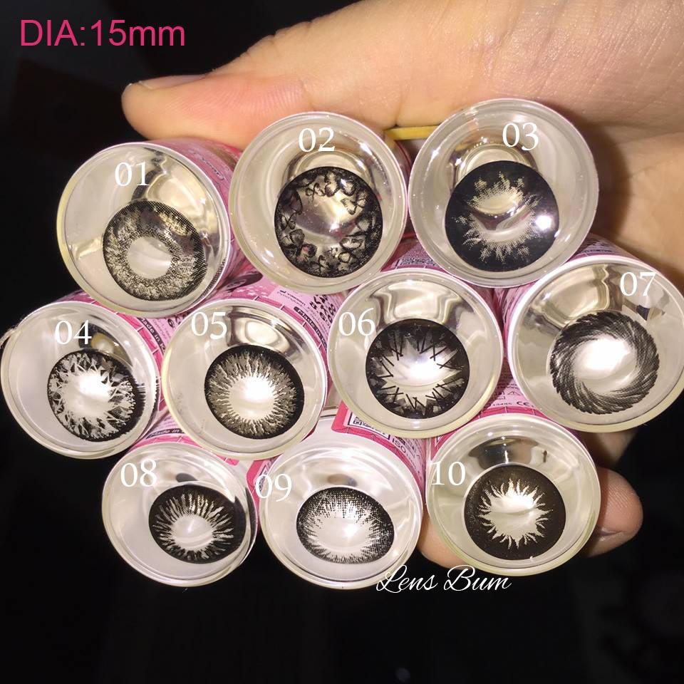 Lens đen giãn tròng không độ Lens Hàn Vassen Sexyme