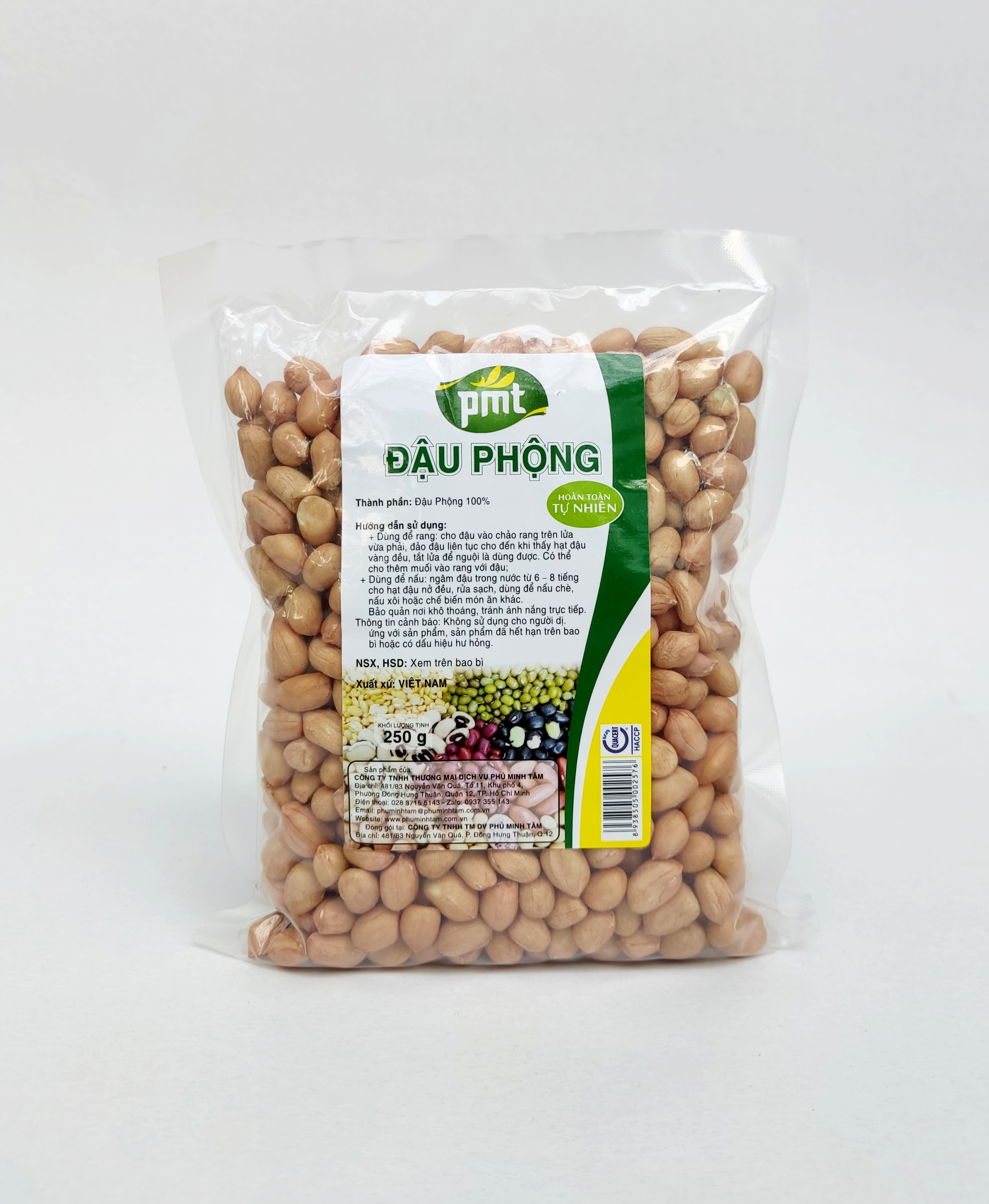 Đậu phộng thương hiệu phú minh tâm hàng gói 250g