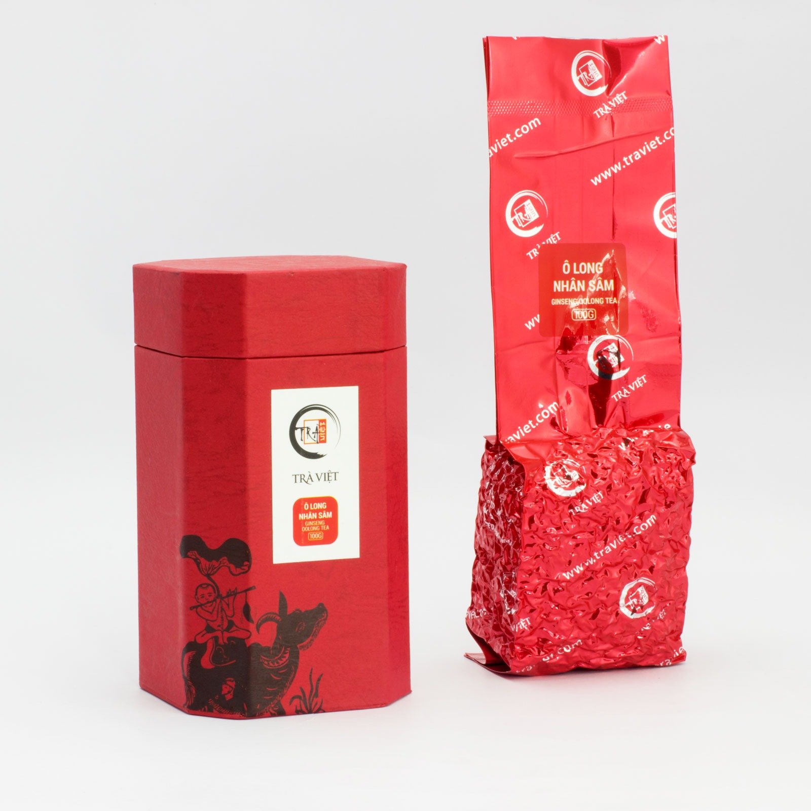 TRÀ VIỆT Hộp Trà Ô Long Nhân Sâm Cao Cấp 100g