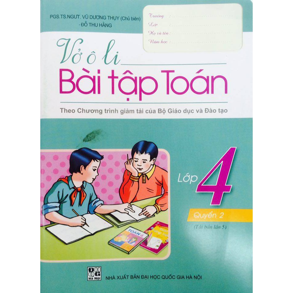 Sách - vở ô li bài tập toán lớp 4 - quyển 2
