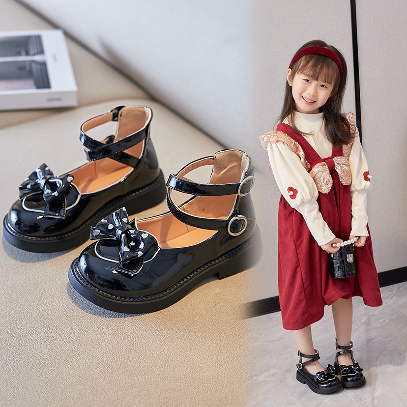 [Nhập RS0822 giảm 30k cho đơn 99k]Giày Búp Bê Bé Gái Đi Học Đi Chơi Da Mềm Nơ Trái Tim Quai Chéo Hàng Quảng Châu Cao Cấp