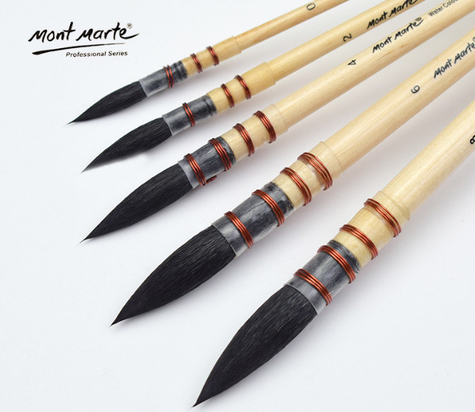 Cọ Mop Cọ vẽ Màu nước Mont Marte - Artist Brush Watercolour Traditional Mop