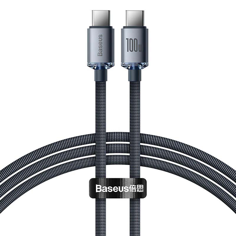 Baseus -BaseusMall VN Cáp Sạc Nhanh C to C 100W Baseus Crystal Shine Series Data PD Fast Charging QC 4.0