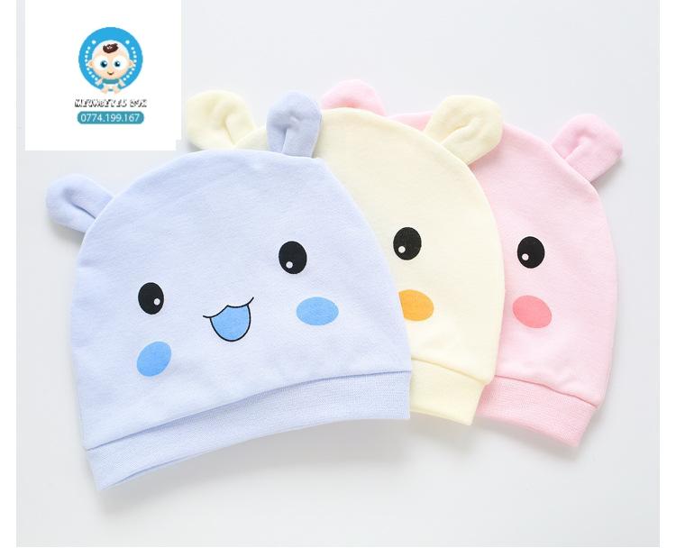 Mũ vải cotton cho bé trai, bé gái (mũ sơ sinh)