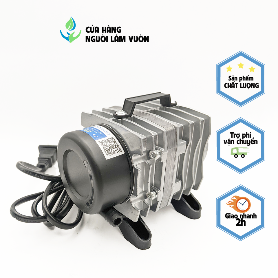 Máy thổi oxy nuôi cá - máy bơm oxy cho hồ cá, bể cá, hồ Koi công suất 18w dùng điện 220v, lưu lượng khí 25L/p