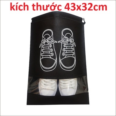 Túi Đựng Giày Dép Dây Rút , Chống Bụi In Hình Dày [KT : 43X32cm ]