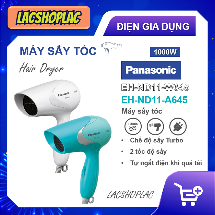 Máy sấy tóc panasonic eh-nd11-w645 / eh-nd11-a645 - công suất 1000w - bảo hành 12 tháng - hàng chính hãng