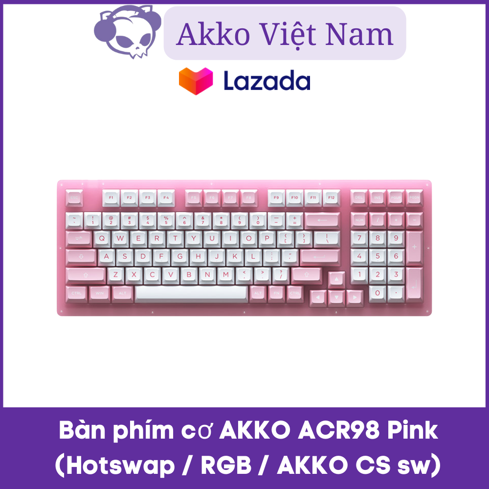 Bàn phím cơ akko acr98 pink