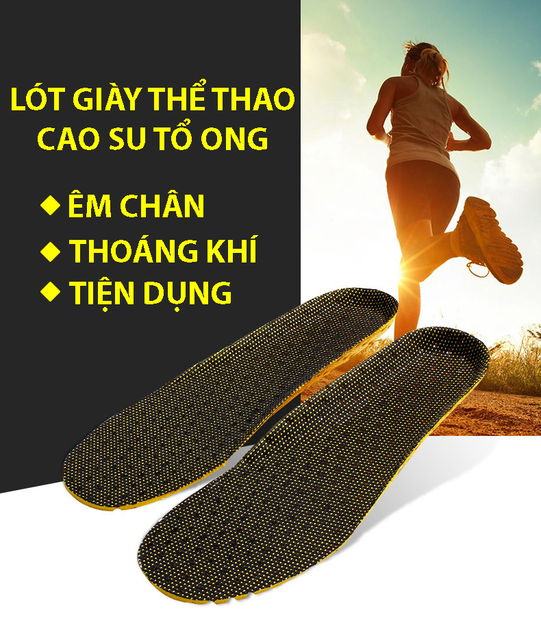 [HCM]Lót giày  tổ ong cực êm cực thoáng chân dùng cho giày thể thao giày sneaker giày tập gym giày chạy bộ giày đá banh - PK25