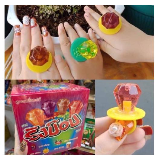 [Giá Sỉ] Hộp 24 chiếc kẹo nhẫn kim cương RingPop Thái Lan đủ vị