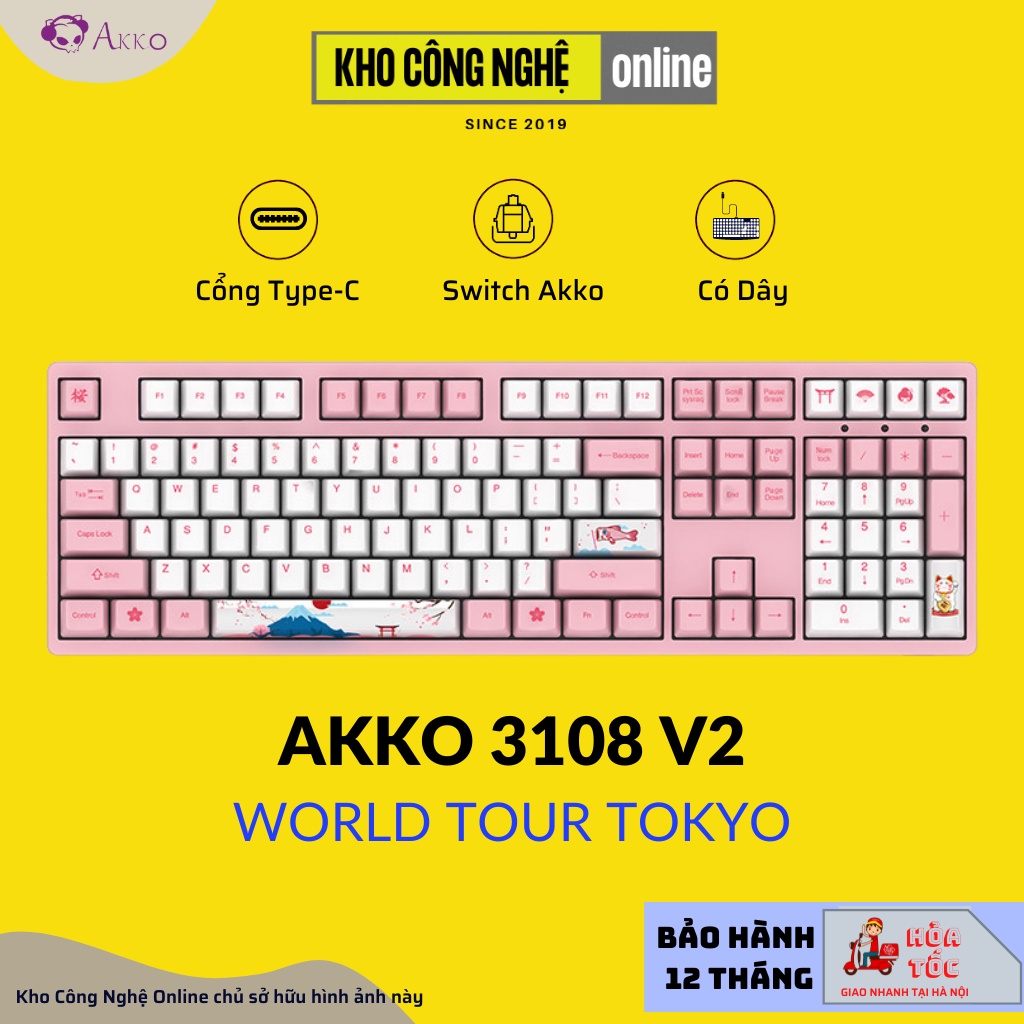 Bàn phím cơ AKKO 3108 v2 World Tour Tokyo