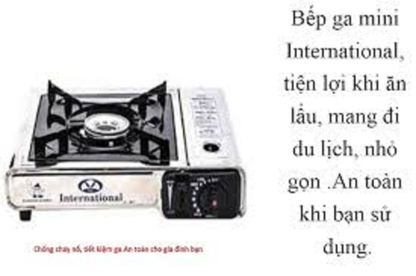 Bếp ga du lịch mini International, Wincom inox , Maxlife...