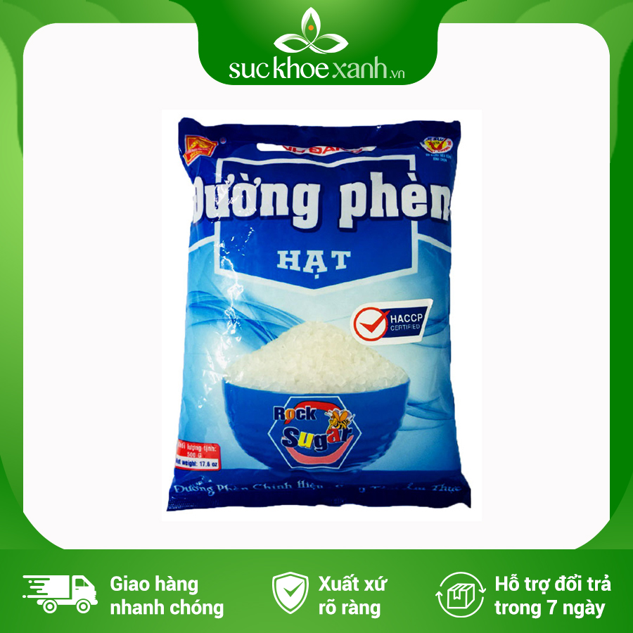 Đường phèn Anh Đăng dạng hạt Sức Khỏe Xanh - 500g/túi