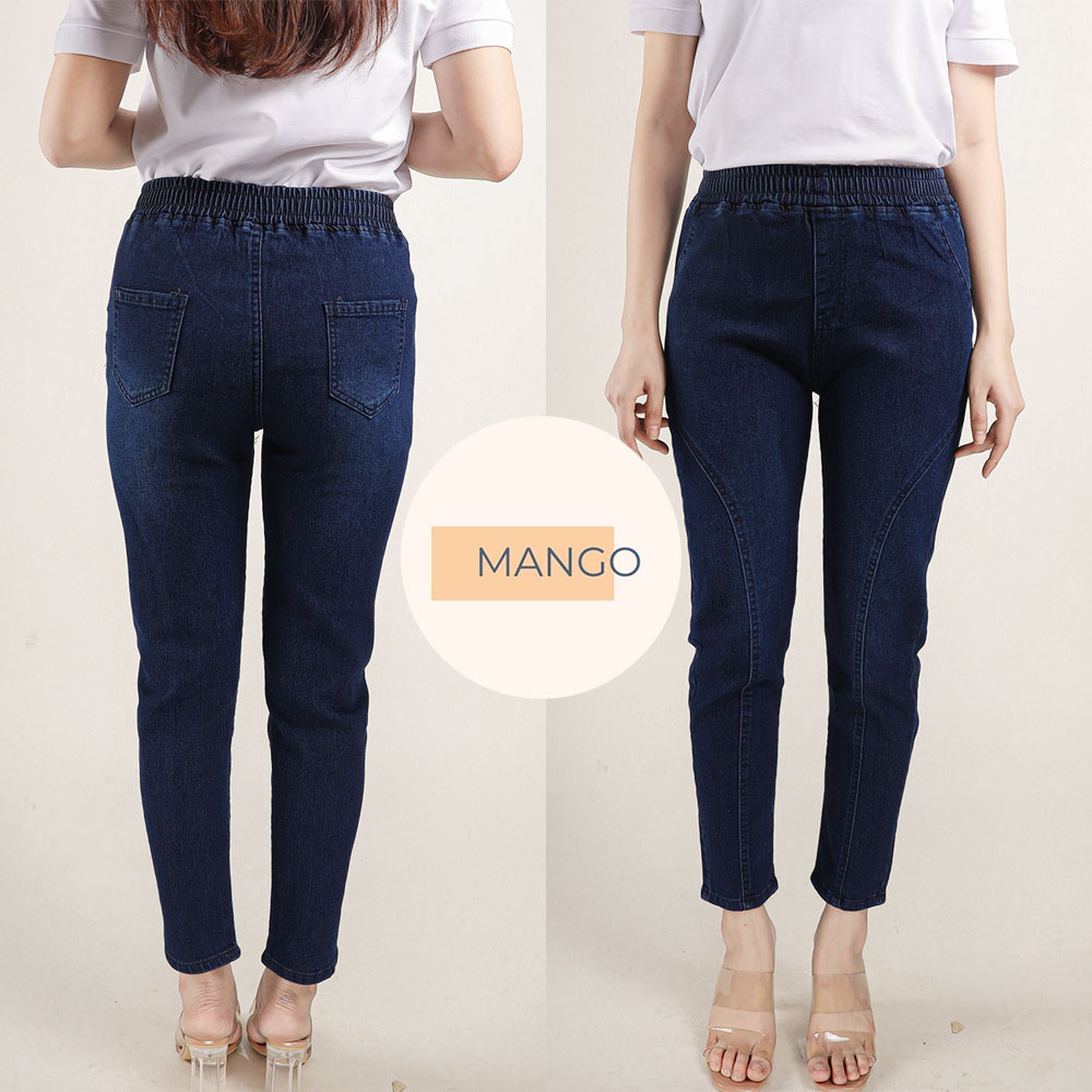 Quần Jean Baggy nữ cạp chun co giãn thoải mái V202