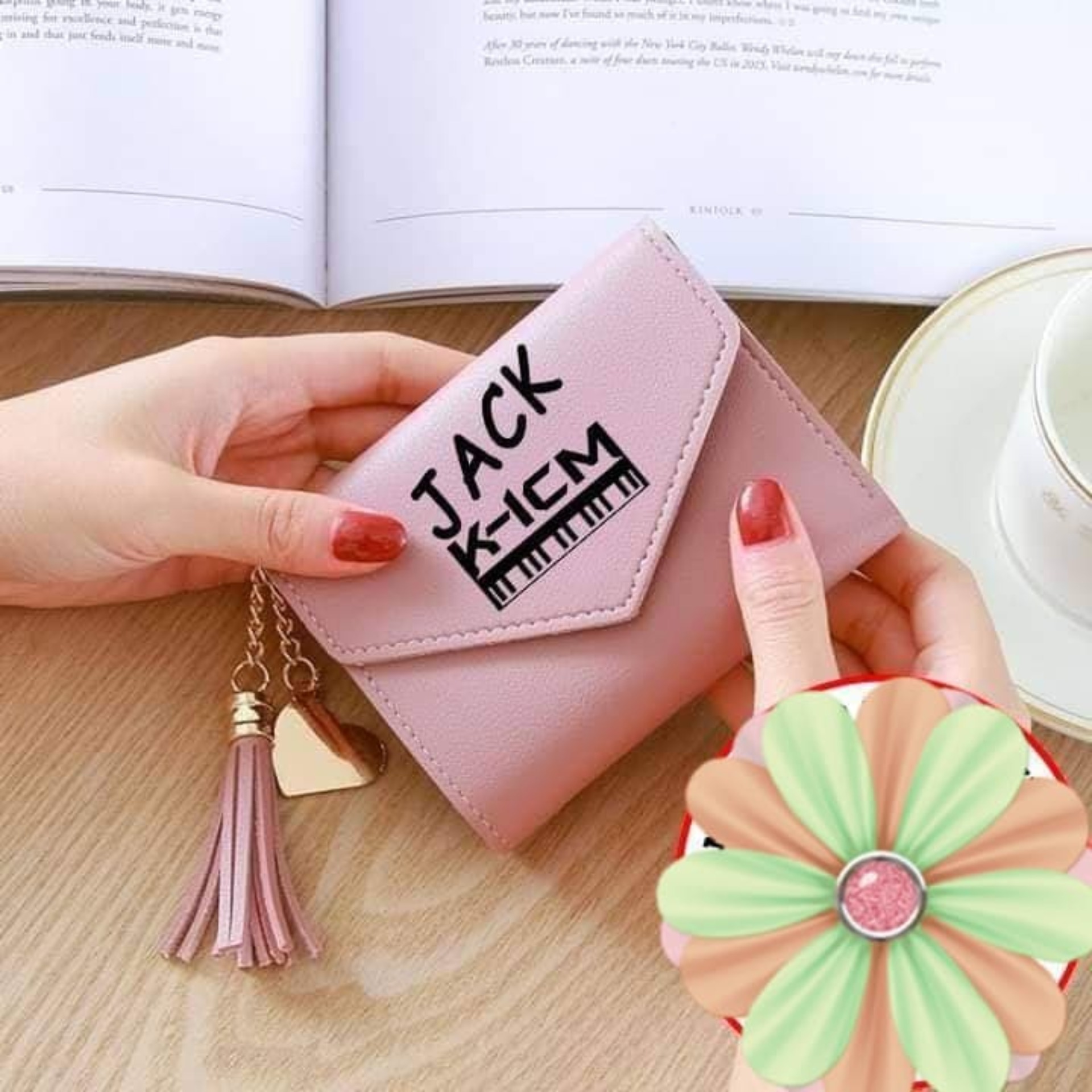 Ví bóp nữ ngắn jack k-icm in theo yêu cầu