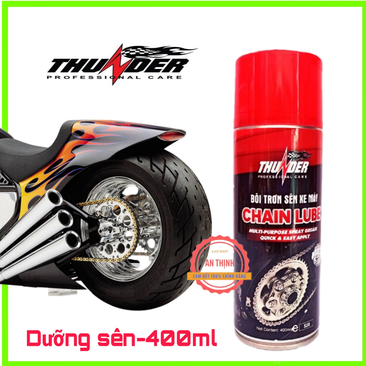 Xịt dưỡng sên Thunder Chain Lube 400ml