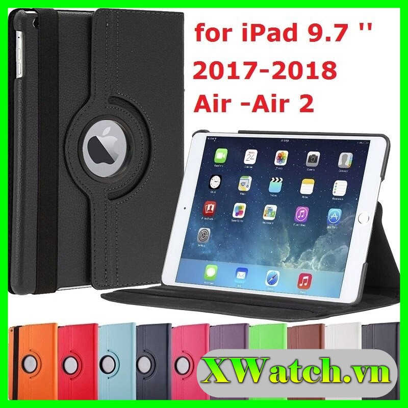 Tặng bút cảm ứng _ Bao da Xoay iPad 5 9.7 Air 1 /2 Bao da A1822 