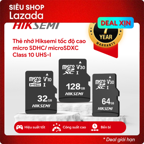 Thẻ nhớ camera yoosee hiksemi micro sdhc/ micro sdxc 32gb 64gb và thẻ nhớ pny 64gb elite-x microsdxc u3 v30 tốc độ cao - 100mb/s dùng cho camera điện thoại thiết bị điện tử