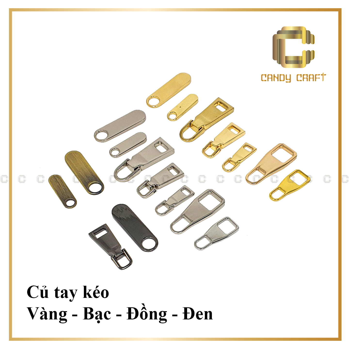 Củ tay kéo răng 5 - răng 3 - phụ kiện làm túi xách