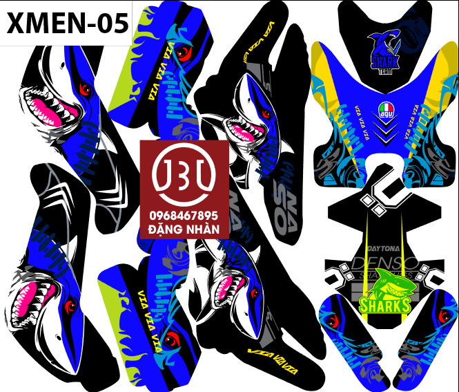 tem trùm xe điện xmen mã  05