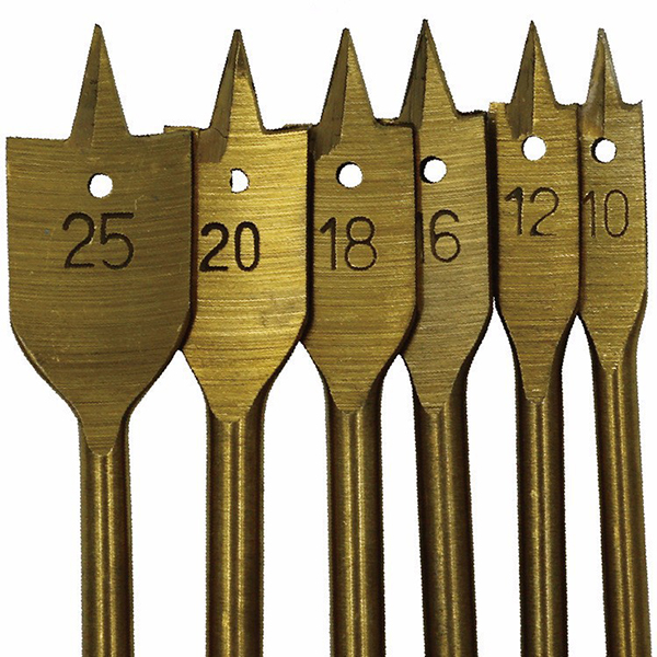 Bộ 6 mũi khoan gỗ hình đuôi cá tiện dụng kích thước 10-25mm