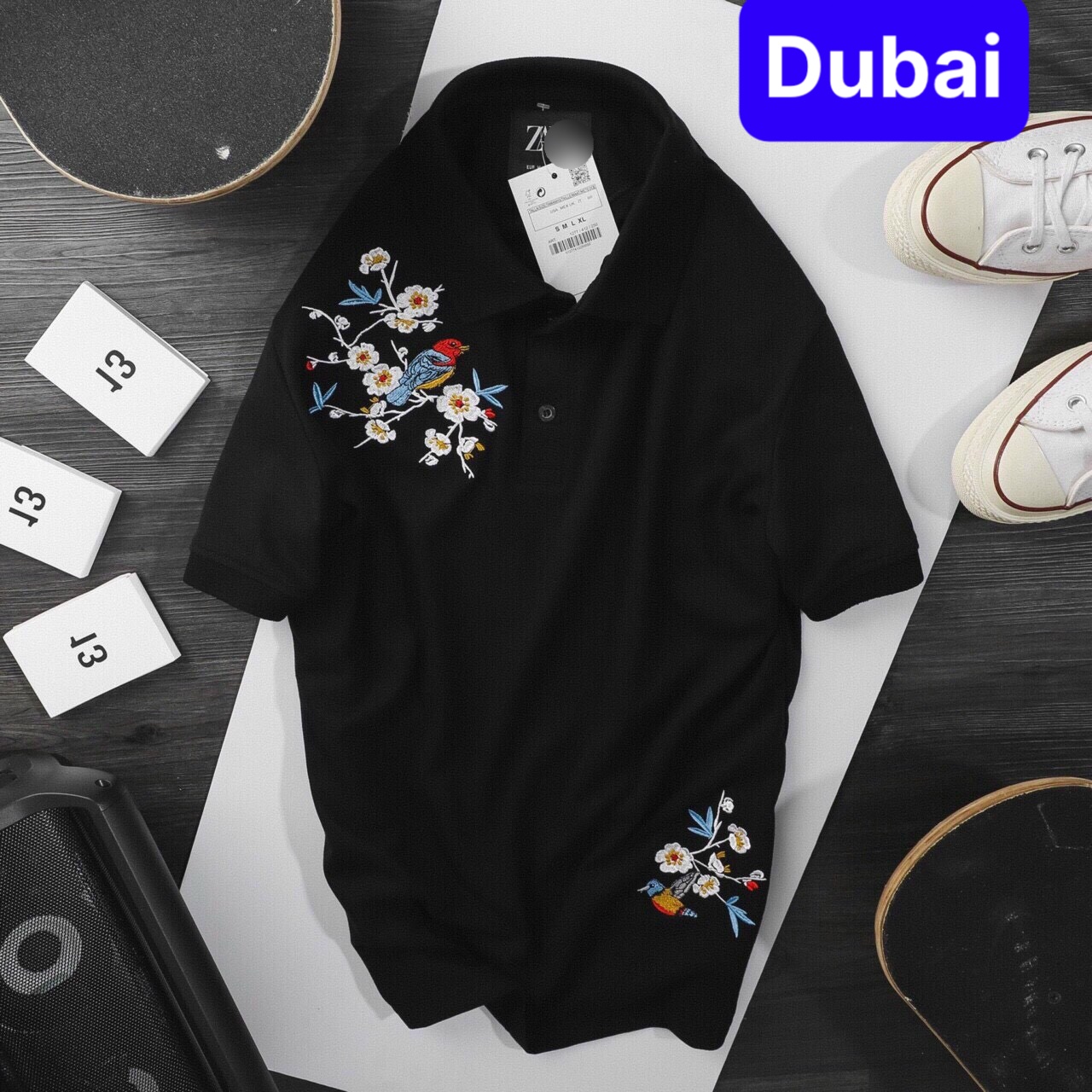 ÁO THUN, ÁO PHÔNG, ÁO POLO ÁO THUN CỔ TRỤ VẢI CÁ SẤU COTTON NAM NỮ MÀU ĐEN TAY NGẮN CÓ CỔ BẺ VẢI ĐẸP