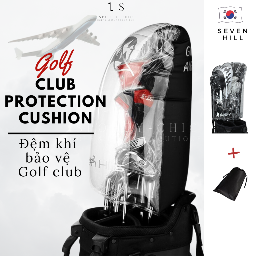 소중한 골프채 철벽보호_항공수화물파손방지_캐디백 커버(쿠션)_2024 Edition_GOLF AIR CUSHION ĐỆM BẢO VỆ GOLF CLUB ĐI MÁY BAY túi golf máy bay