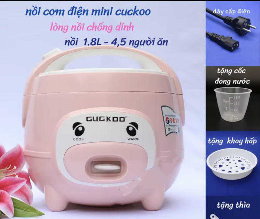 Nồi cơm điện cuckoo GK-182, dung tích 1,8 Lít. Nấu bằng công nghệ 3D. Bảo hành 12 tháng (MI260)