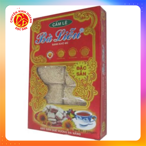 Bánh khô mè Bà Liễu - Món đặc sản Đà Nẵng nổi tiếng 250gg hộp