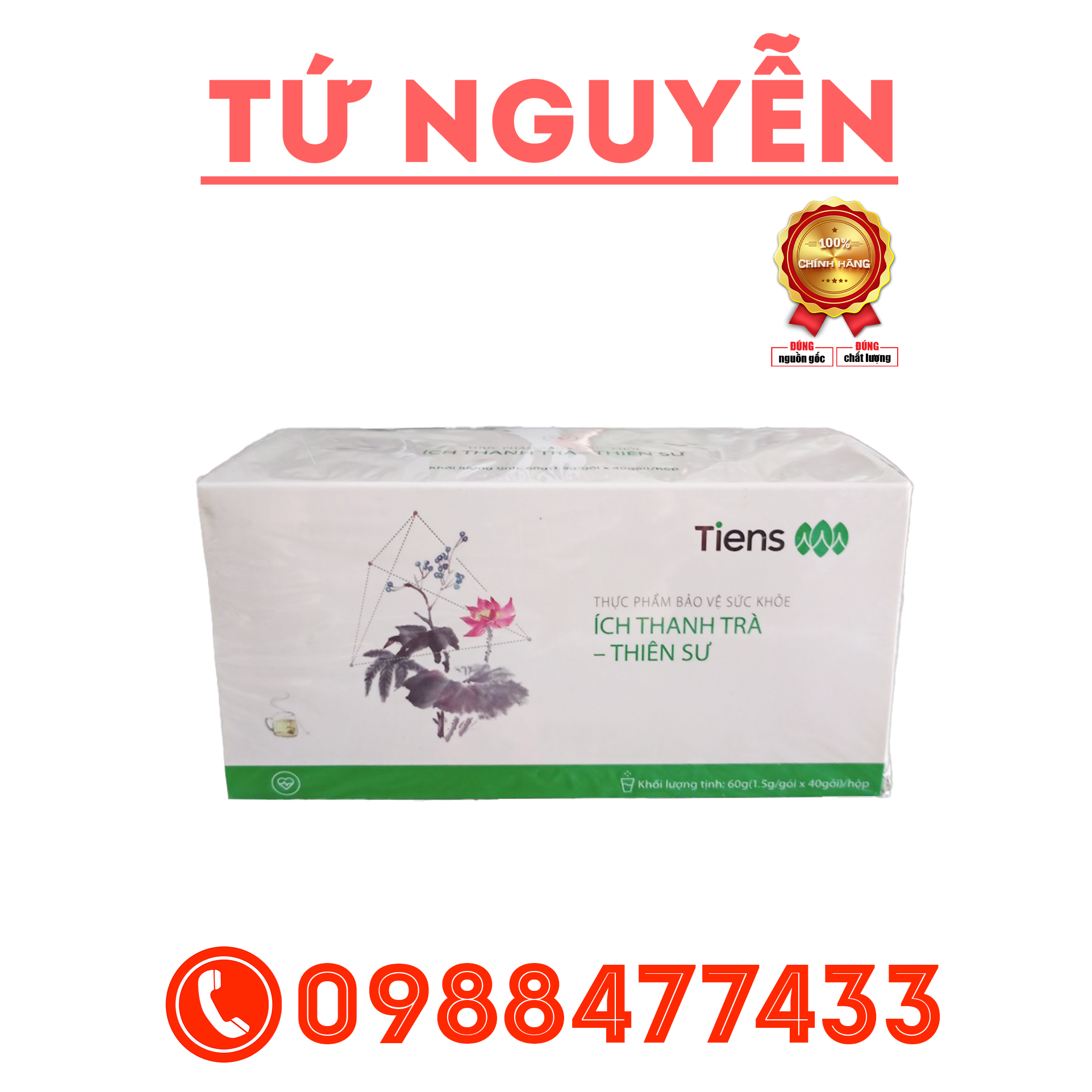 Ích Thanh Trà Thiên Sư Tiens - Thanh Huyết, Dưỡng Tim, Điều hòa huyết áp