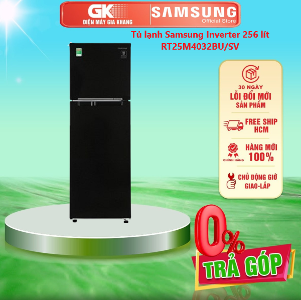 [Trả góp 0%]Tủ lạnh Samsung Inverter 256 lít RT25M4032BU/SV