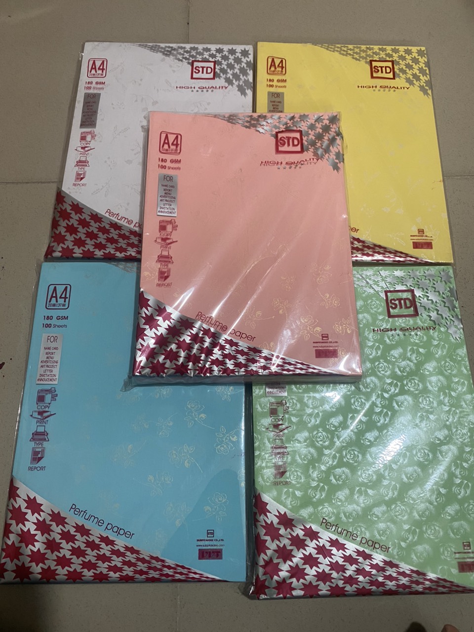 Bìa thơm thái khổ A4 loại dày 180 gsm ( 210*297)