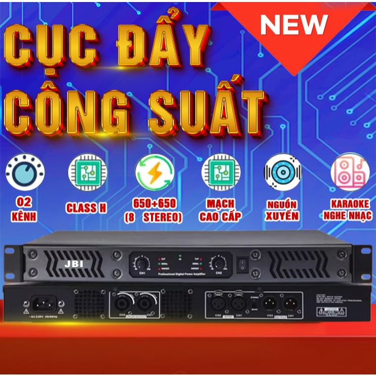  Cục đẩy 2 kênh classD - Cục Đẩy Công Suất 2 Kênh 600-800W 1 Kênh x2 Nguồn Xuyến Tích Hợp Mạch Sử Lý Classh D Cho m Thanh Ra Mạnh Mẽ Uy Lực Chống Hú Rít Tốt Cho Dàn Karaoke Gia Đình Sân Khấu Hội TRường 