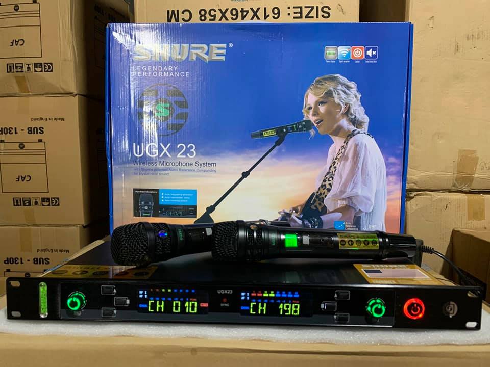 Micro UGX23 ,Micro loại 1 chất lượng - micro tự ngắt , chống hú , bảo hành 12 tháng- micro karaoke