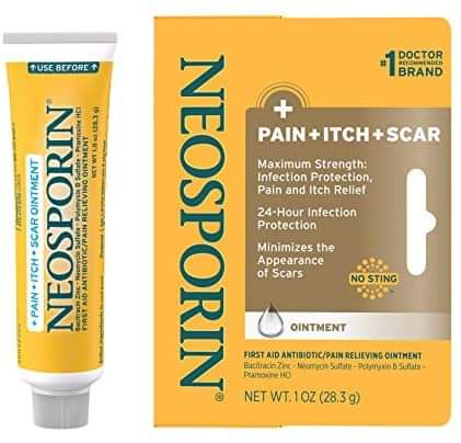 Gel làm dịu vết bỏng, ngứa Neosporin + Pain, Itch, Scar Ointment 14.2g nội địa Mỹ