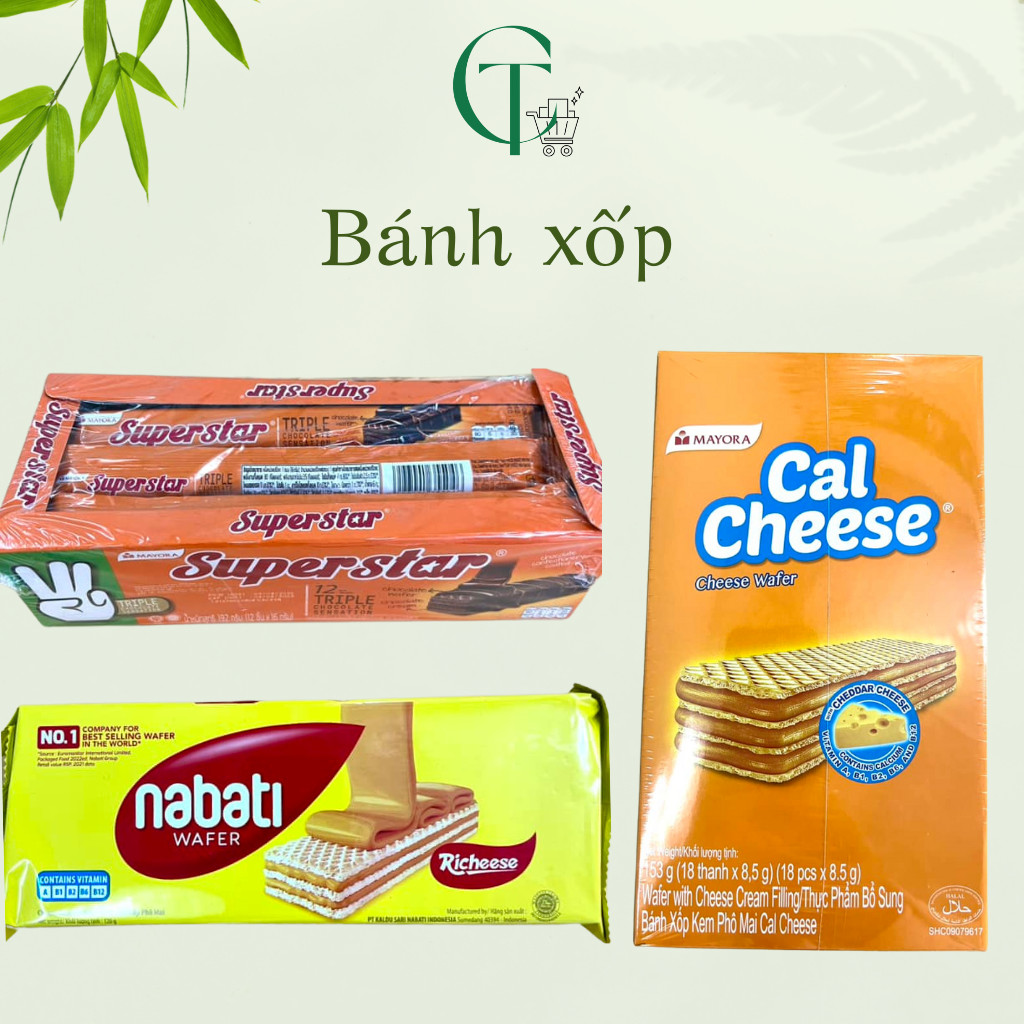 [HN] Bánh xốp SuperStar Chocolate, nabati, Cal cheese