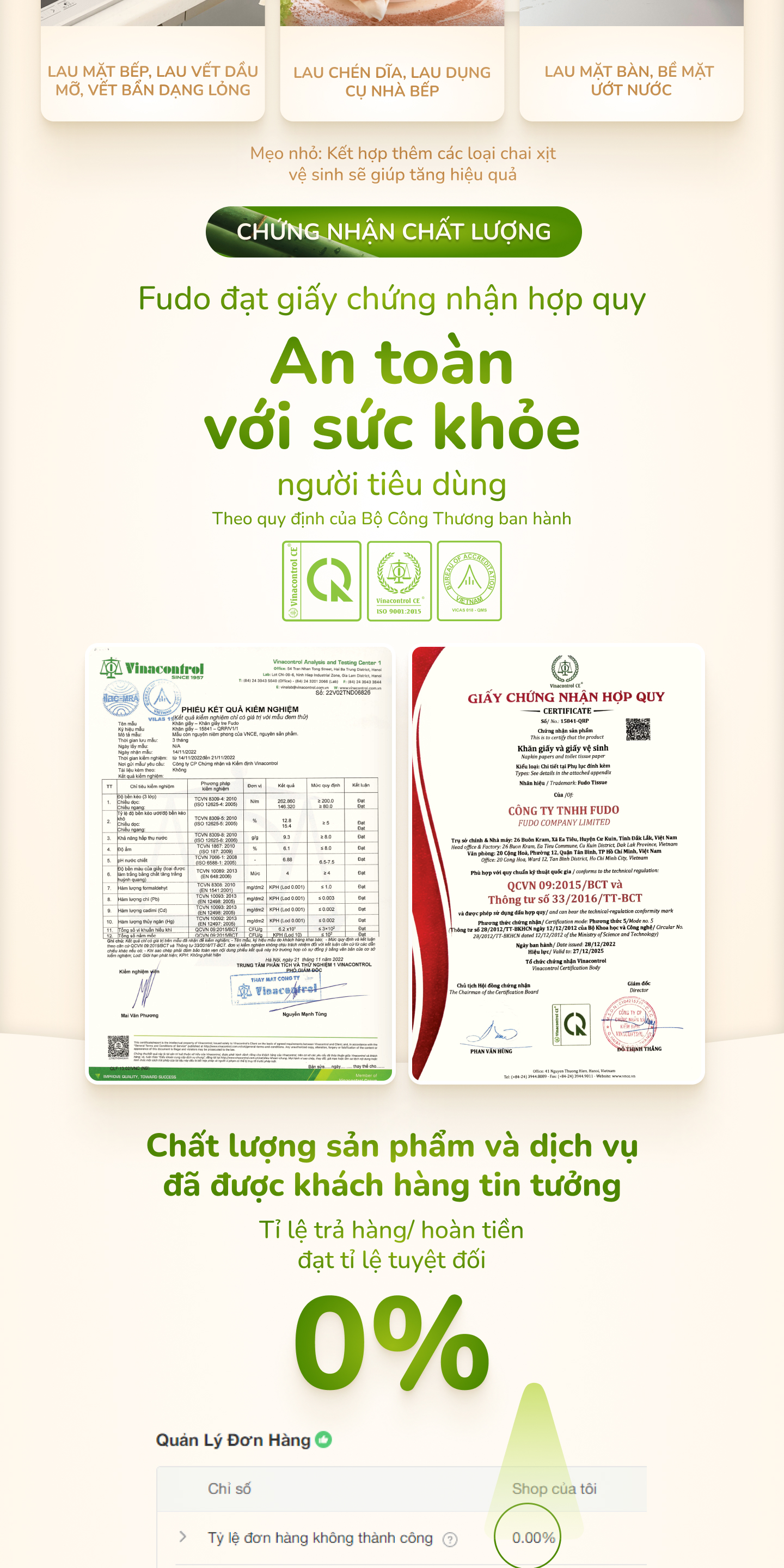 Khăn giấy khô không mùi từ sợi tre siêu dai FUDO TISSUEPack - Dai khi thấm nước và không bụi vụn (Gói lẻ 130 tờ x 3 lớp).