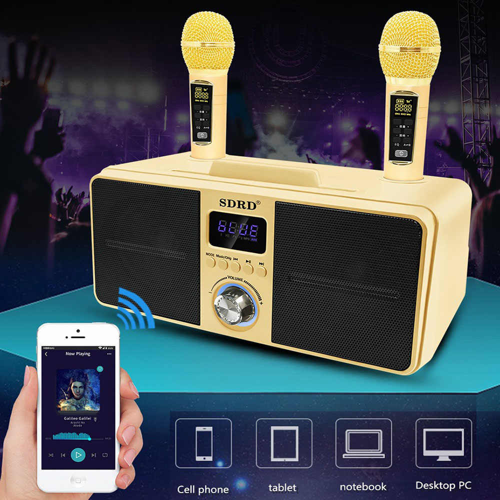 [ DỌN XẢ KHO ] Loa Nhật Công Suất Lớn , Loa Thùng Bluetooth Hát Karaoke Hay Loa Bluetooth Karaoke SDRD SD-301+ Tặng Kèm 2 Mic Không Dây.Loa Karaoke Bluetooth Có Giá Đỡ Điện Thoại, Âm Thanh Siêu Chuẩn, BH 12 THÁNG LỖI 1 ĐỔI 1