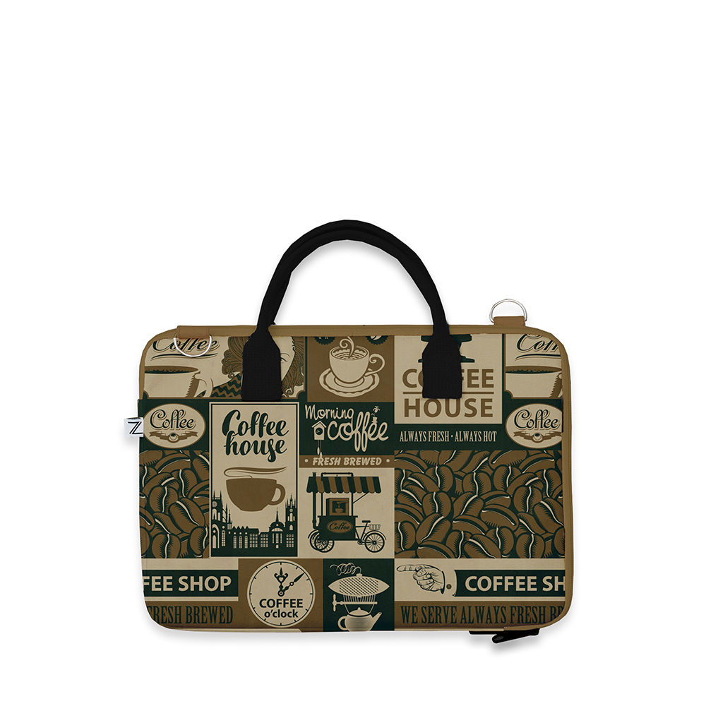 Túi Chống Sốc Laptop Có Tay Cầm Ziczac Design | Coffee House