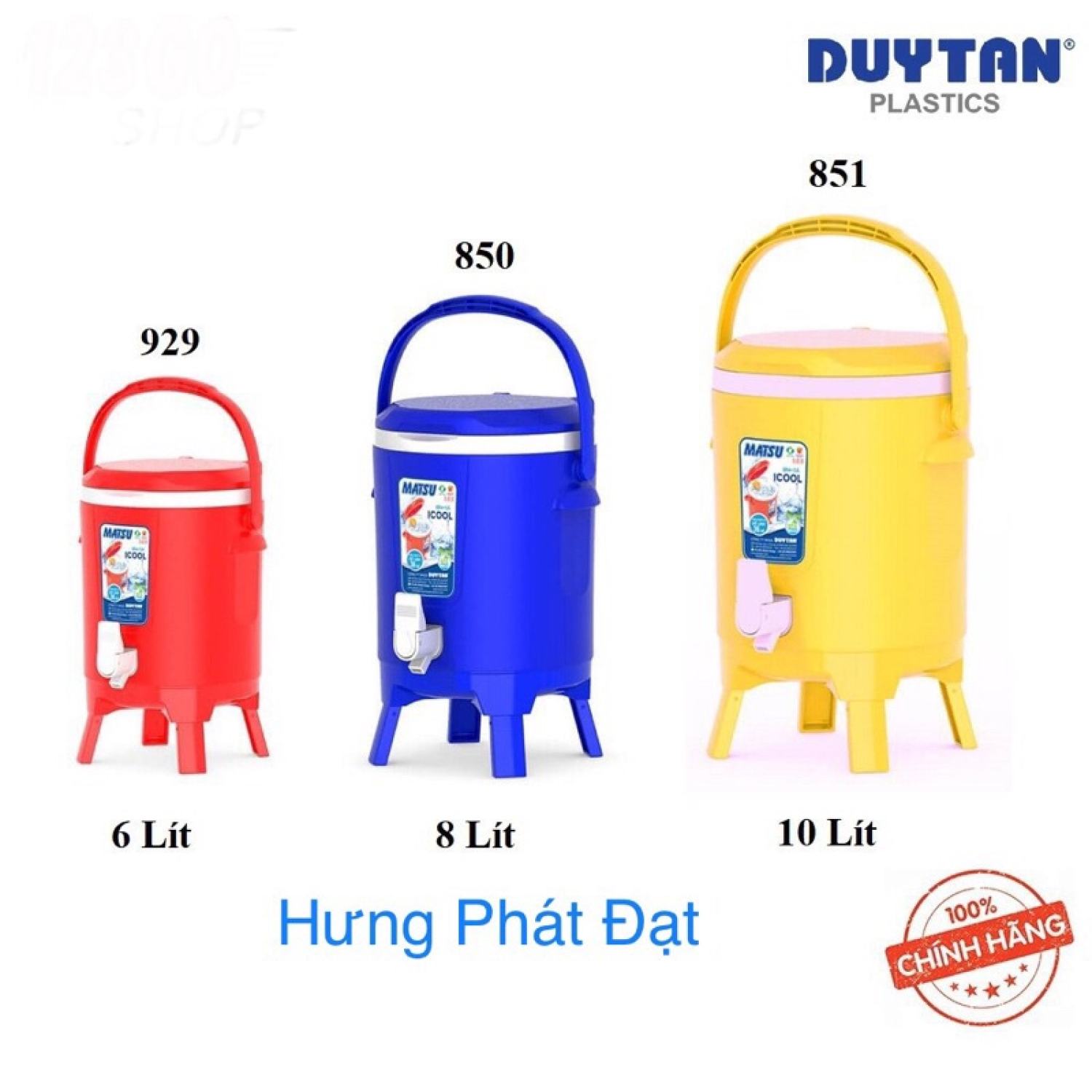 Bình nước có vòi duy tân 6l 8l 10l giữ lạnh 36h icool cooler